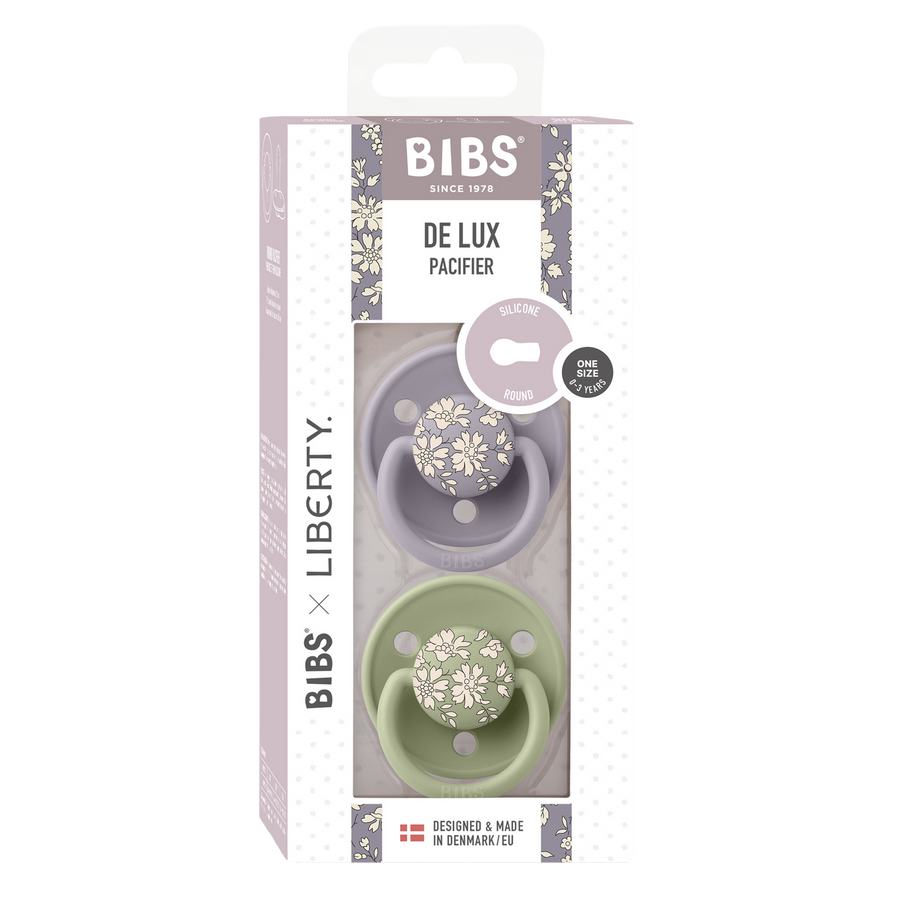 BIBS x LIBERTY De Lux One Size Silicone Pacifiers - 2 Pack - Personalisable Baby Products Sold and Personalised by JustBørn