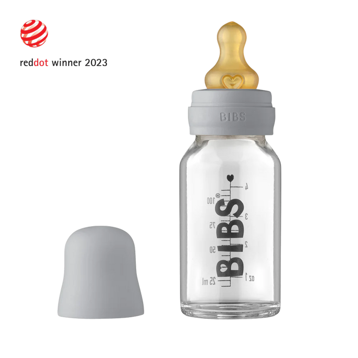 Cloud BIBS Baby Glass Bottle Complete Set by BIBS sold by Just Børn