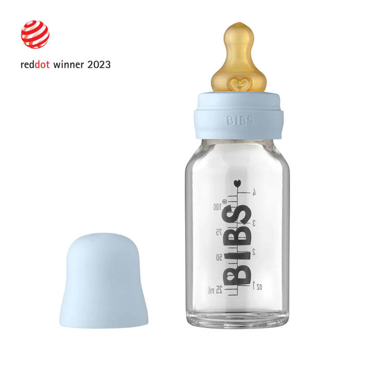 Baby Blue BIBS Baby Glass Bottle Complete Set by BIBS sold by Just Børn