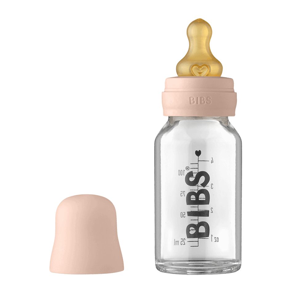 Blush BIBS Baby Glass Bottle Complete Set by BIBS sold by Just Børn