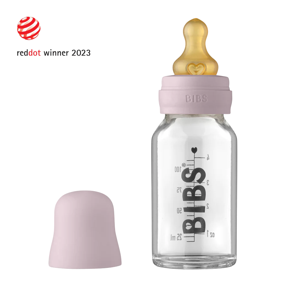 Dusky Lilac BIBS Baby Glass Bottle Complete Set by BIBS sold by Just Børn