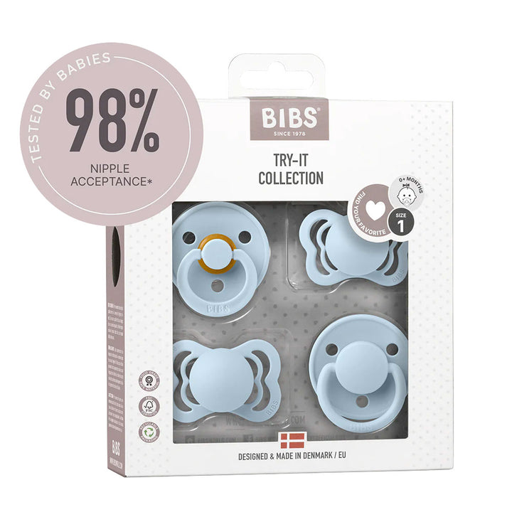 Baby Blue BIBS Pacifiers - Try-It Collection by BIBS sold by Just Børn