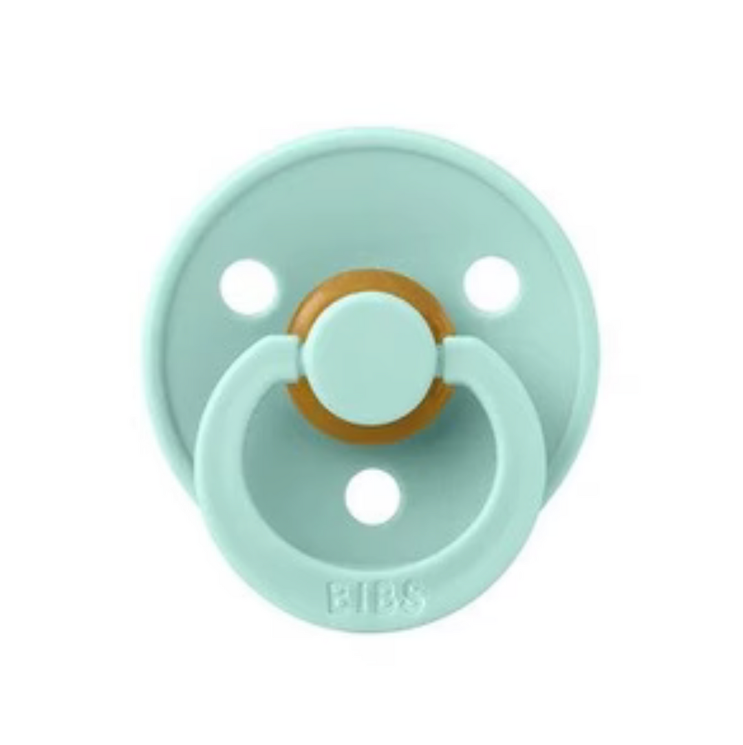 BIBS Colour Natural Rubber Latex Pacifiers (Size 1 & 2) Mint - Personalisable Baby Products Sold and Personalised by JustBørn