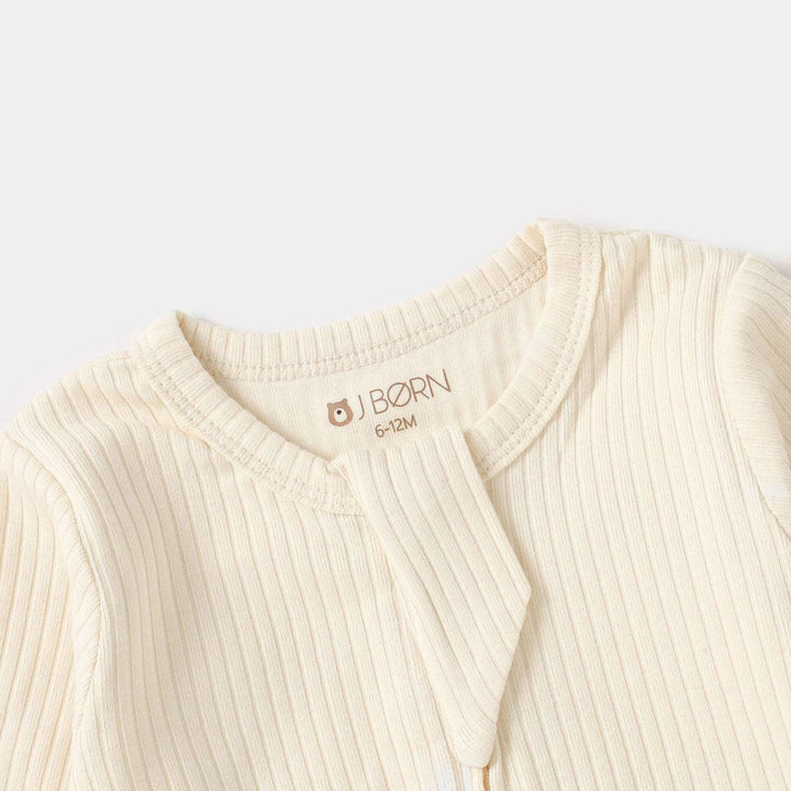 Ribbed Blush JBØRN Organic Cotton Ribbed Baby Sleep Suit and Hat by Just Børn sold by Just Børn