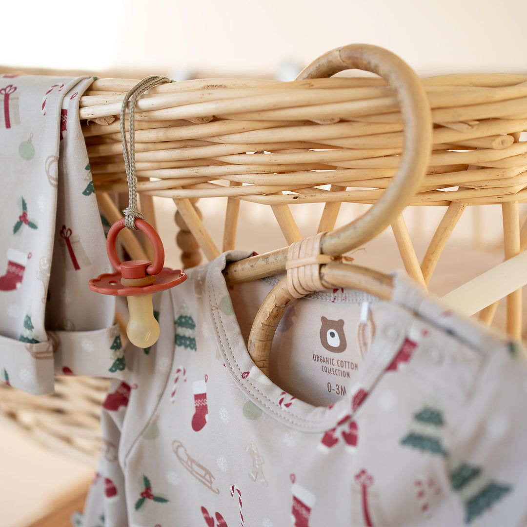 JBØRN Organic Cotton Baby First Christmas Pyjama | 0-3 Months - Personalisable Baby Products Sold and Personalised by JustBørn