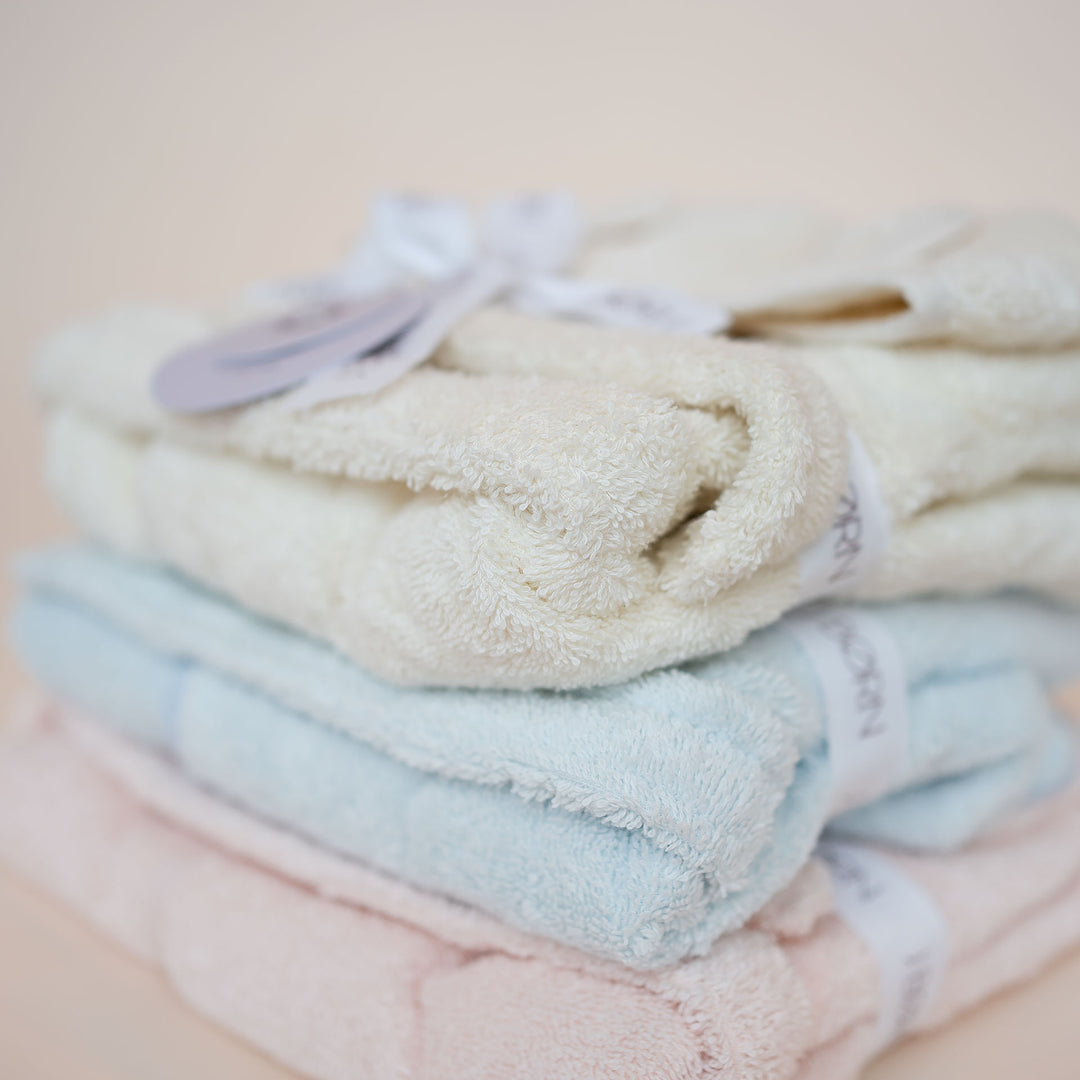 JBØRN Organic Cotton Baby Hooded Towelling Bathrobe - Personalisable Baby Products Sold and Personalised by JustBørn