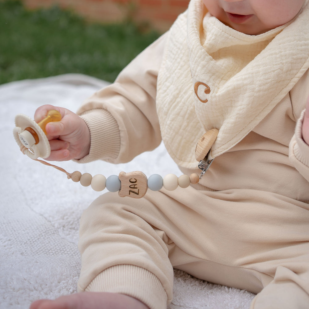 JBØRN Organic Cotton Muslin Baby Dribble Bib | Personalisable - Personalisable Baby Products Sold and Personalised by JustBørn