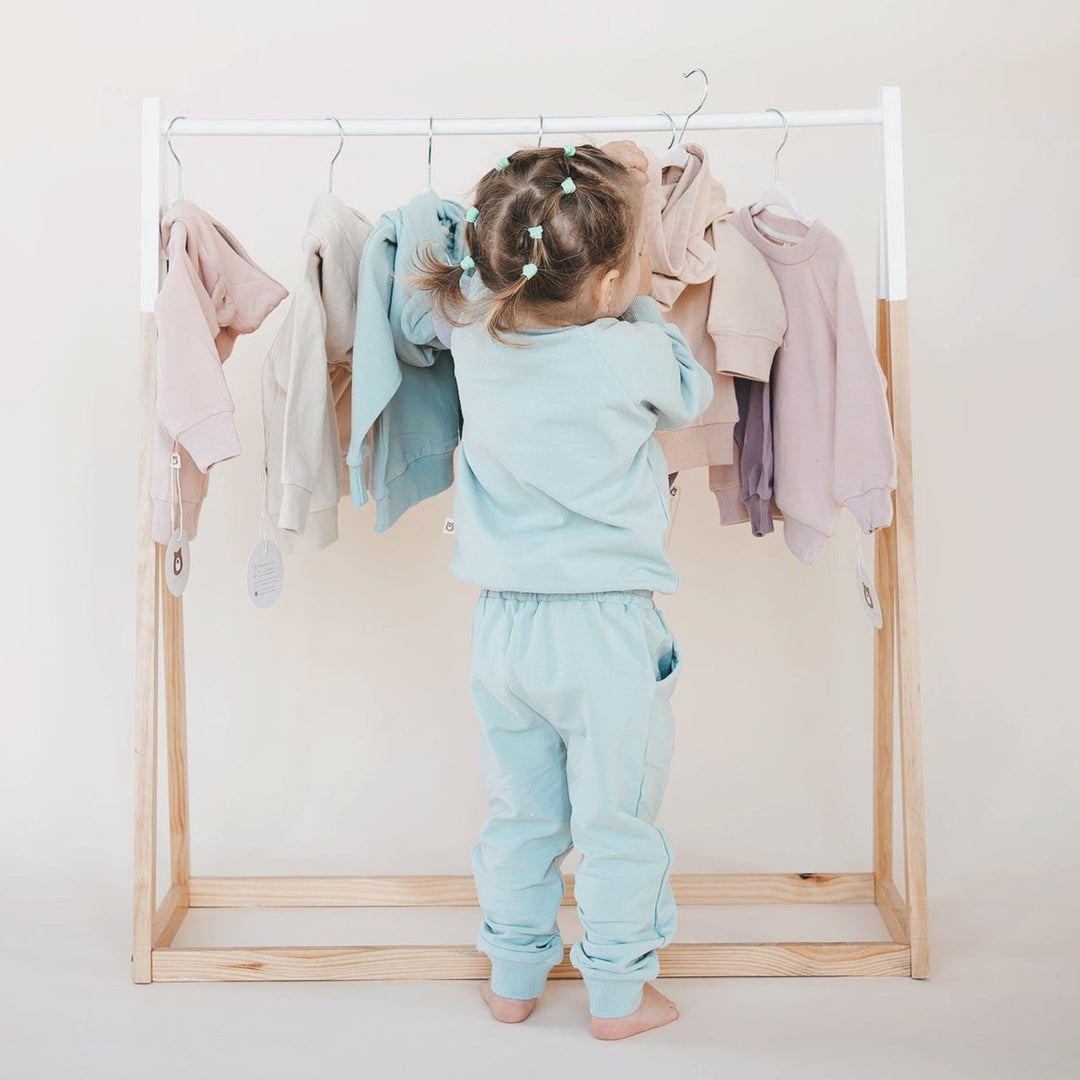 JBØRN Organic Cotton Baby Tracksuit | Sweater & Joggers Set | Personalisable Mint - Personalisable Baby Products Sold and Personalised by JustBørn