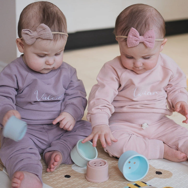JBØRN Silicone Stacking Tower Cups - Personalisable Baby Products Sold and Personalised by JustBørn