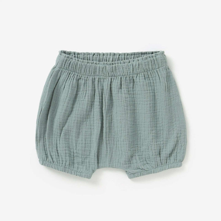 Sage JBØRN Organic Cotton Muslin Baby Shorts by Just Børn sold by Just Børn
