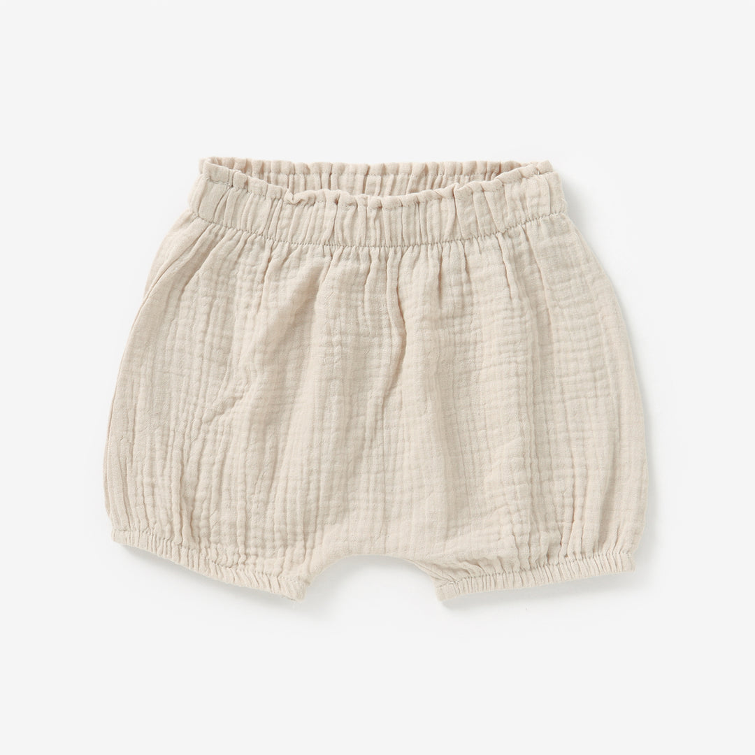 Vanilla JBØRN Organic Cotton Muslin Baby Shorts by Just Børn sold by Just Børn