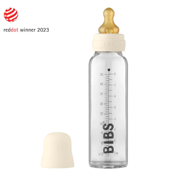 Ivory BIBS Baby Glass Bottle Complete Set by BIBS sold by Just Børn