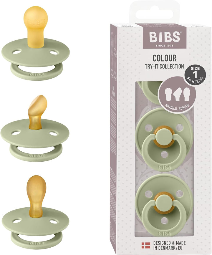Sage BIBS Colour Pacifiers - Try-It Collection - Pack of 3 by BIBS sold by Just Børn