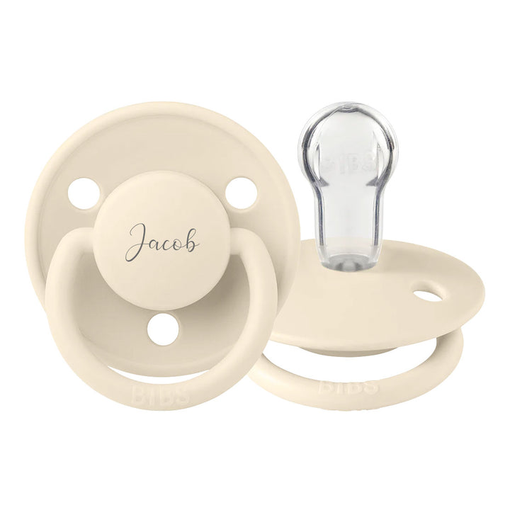 Ivory BIBS De Lux Silicone Pacifiers | One Size | Personalisable by BIBS sold by Just Børn