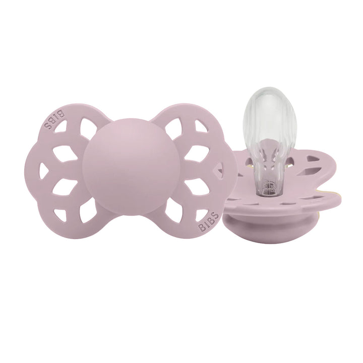 Dusky Lilac BIBS Infinity Symmetrical Silicone Pacifiers | Personalisable by BIBS sold by Just Børn