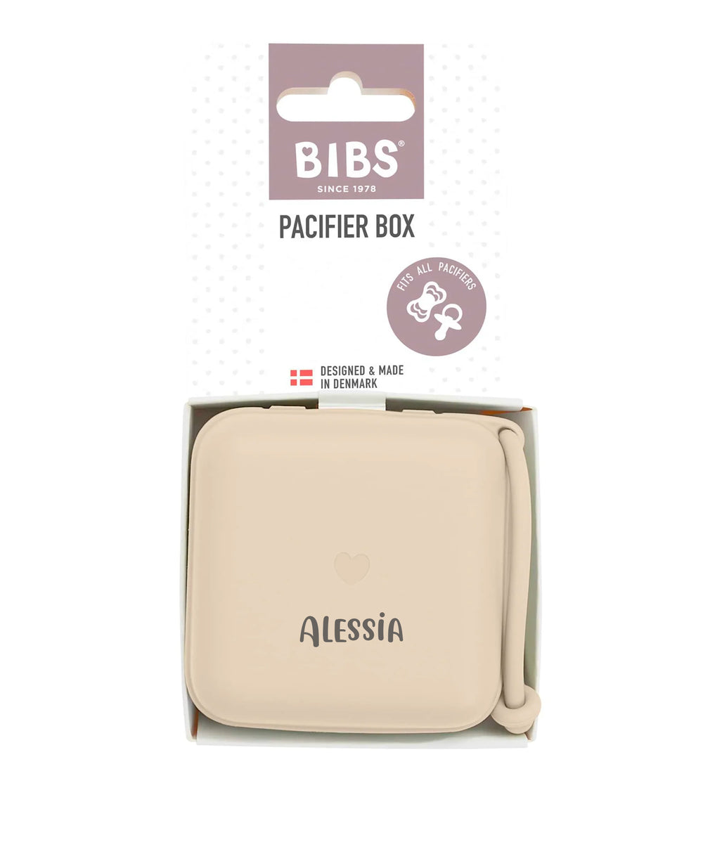 Blush BIBS Pacifier Box | Personalised by BIBS sold by Just Børn