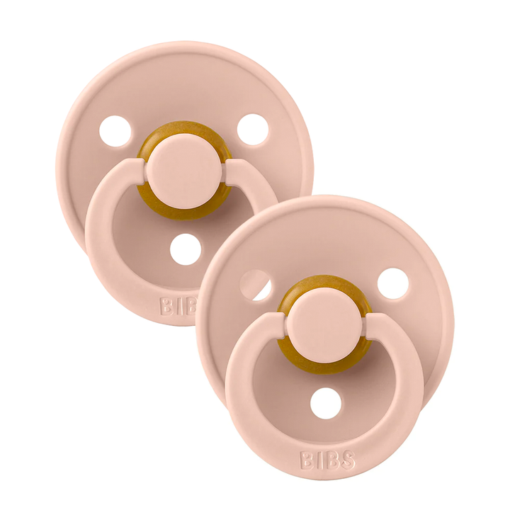 Blush & Blush Pack of 2 BIBS Colour Latex Pacifiers 0-6 Months | Size 1 by BIBS sold by Just Børn