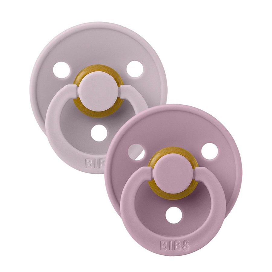 Dusky Lilac & Heather Pack of 2 BIBS Colour Latex Pacifiers 0-6 Months | Size 1 by BIBS sold by Just Børn