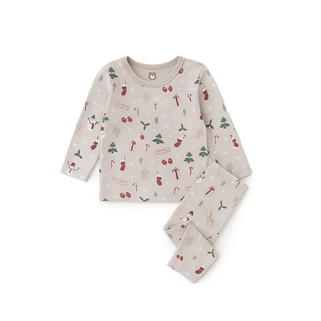 JBØRN Organic Cotton Baby First Christmas Pyjama | 0-3 Months - Personalisable Baby Products Sold and Personalised by JustBørn