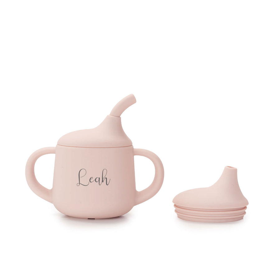 JBØRN 3-in-1 Drinking Cup Blush Yes - Personalisable Baby Products Sold and Personalised by JustBørn