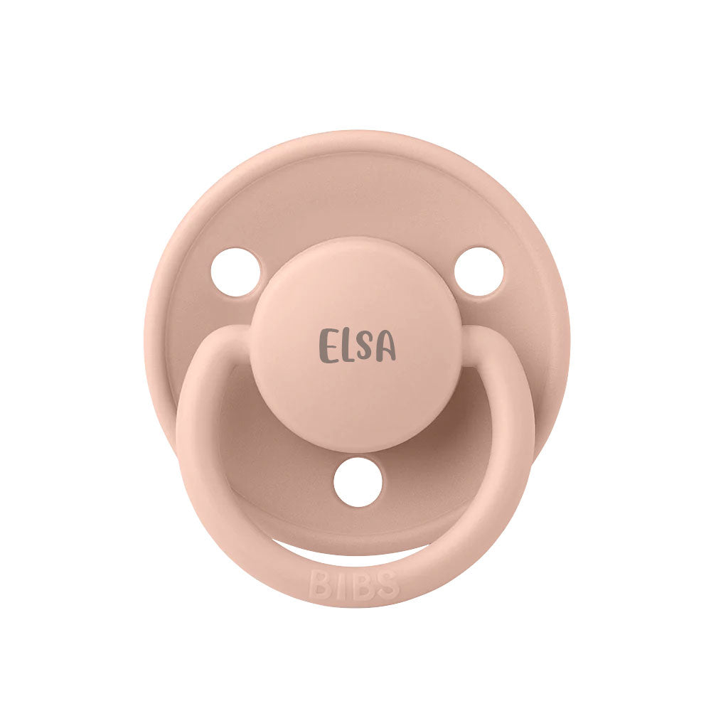 Blush BIBS De Lux Natural Rubber Latex Pacifiers | Personalised by BIBS sold by Just Børn