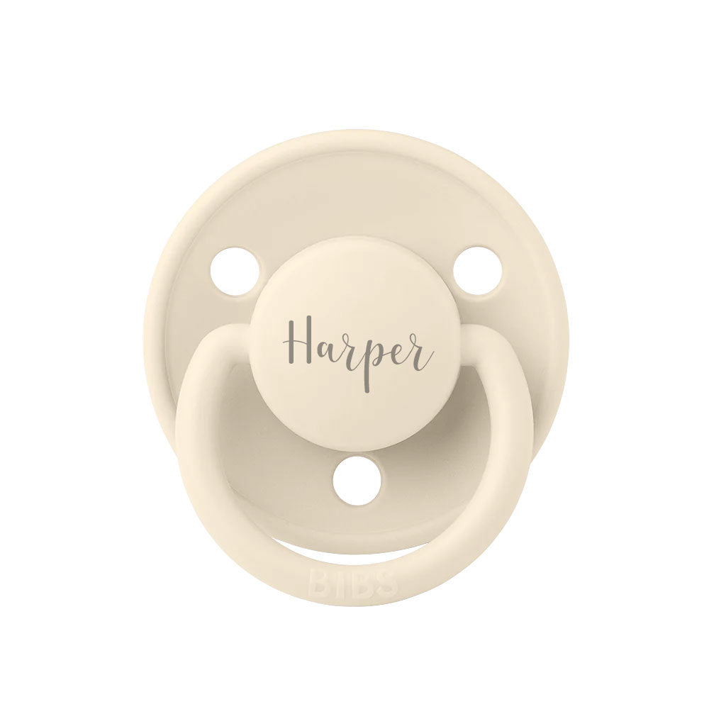 Ivory BIBS De Lux Natural Rubber Latex Pacifiers | Personalised by BIBS sold by Just Børn