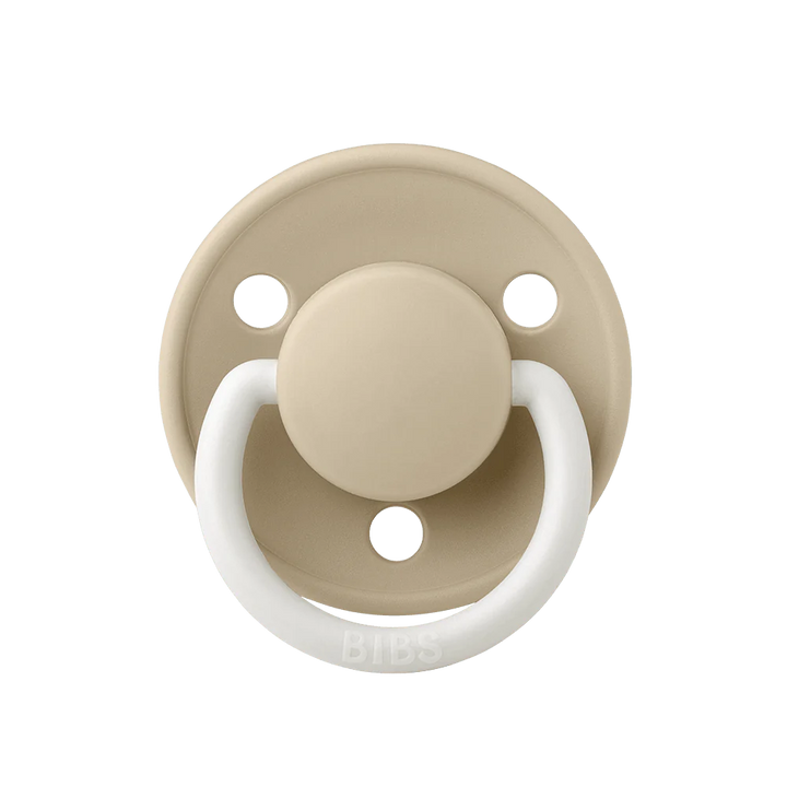 BIBS De Lux Silicone Pacifiers | One Size | Personalisable Vanilla Night Glow - Personalisable Baby Products Sold and Personalised by JustBørn