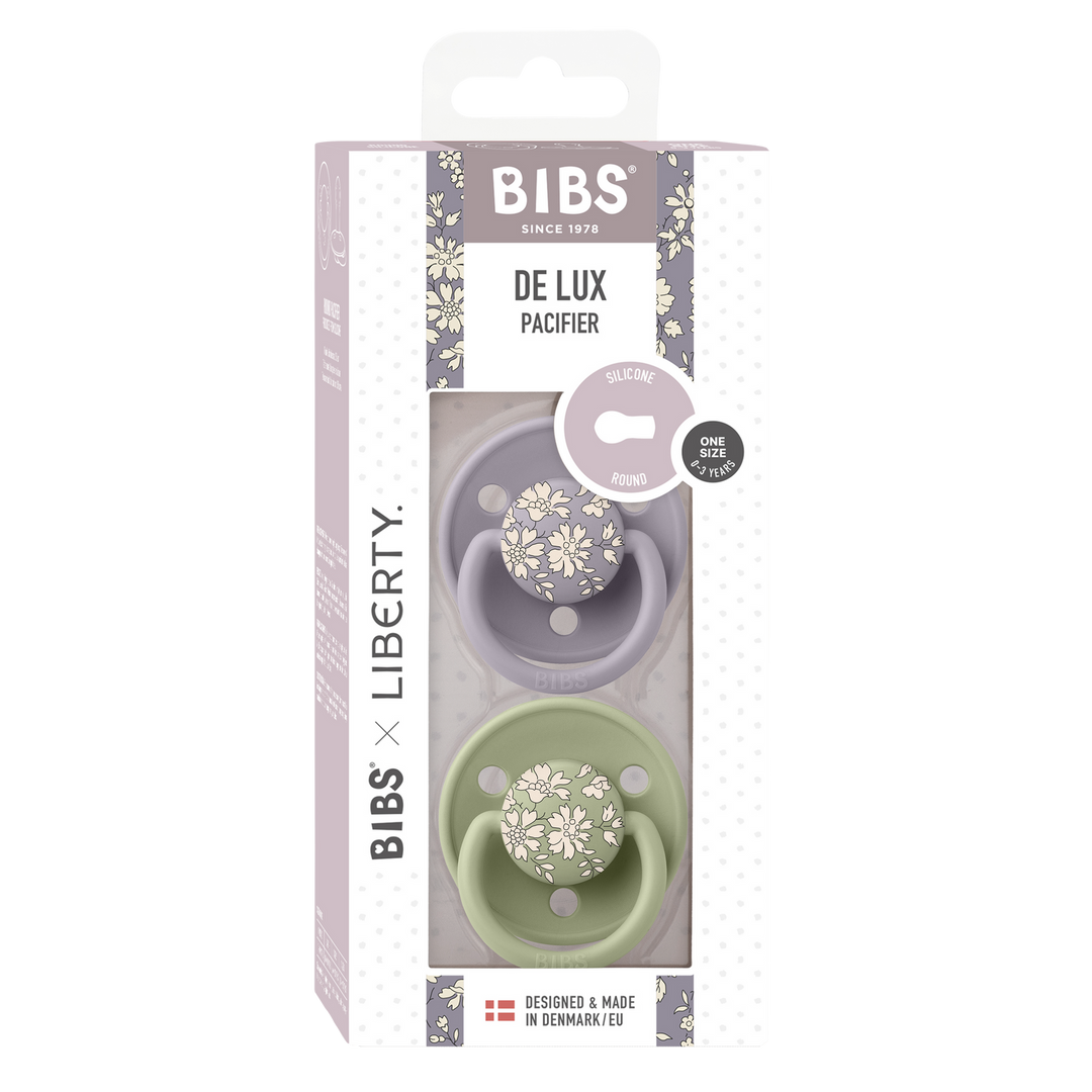 BIBS x LIBERTY De Lux One Size Silicone Pacifiers - 2 Pack - Personalisable Baby Products Sold and Personalised by JustBørn