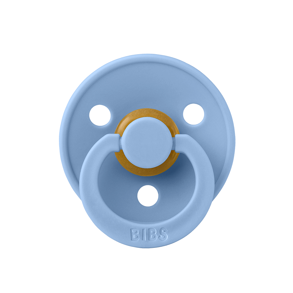 Sky Blue BIBS Colour Natural Rubber Latex Pacifiers (Size 1 & 2) by BIBS sold by Just Børn