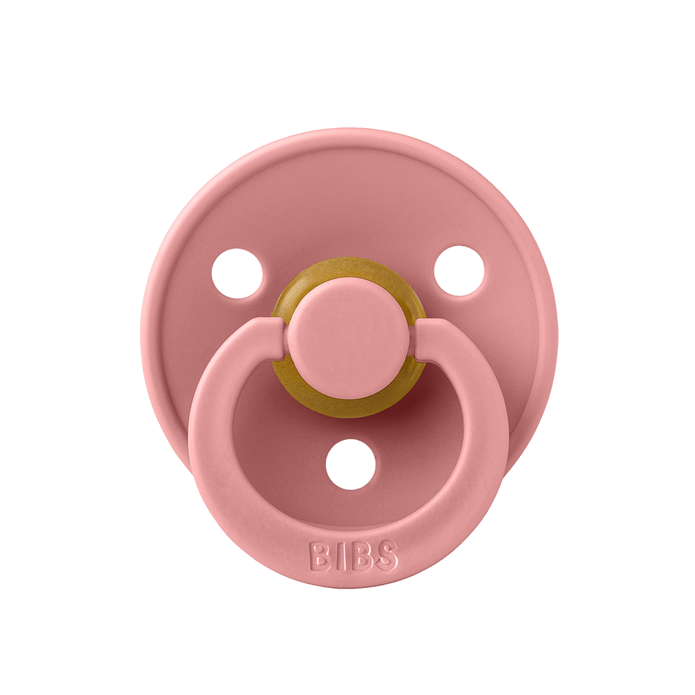 BIBS Colour Natural Rubber Latex Pacifiers (Size 1 & 2) Dusty Pink - Personalisable Baby Products Sold and Personalised by JustBørn