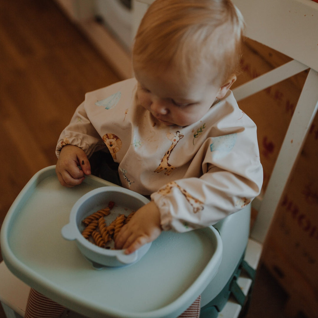 Cloud JBØRN Silicone Bowl, Spoon and Bib Set | Weaning Set by Just Børn sold by Just Børn