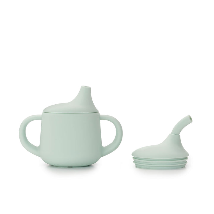 JBØRN 3-in-1 Drinking Sippy Cup Seafoam - Personalisable Baby Products Sold and Personalised by JustBørn