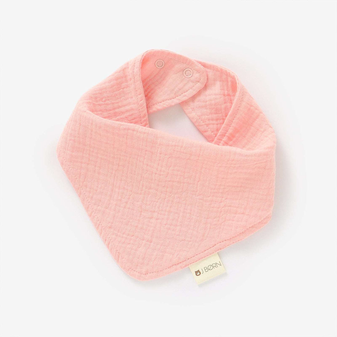 JBØRN Organic Cotton Muslin Baby Dribble Bib | Personalisable Baby Pink - Personalisable Baby Products Sold and Personalised by JustBørn