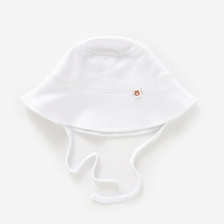 Bright White JBØRN Organic Cotton Baby Sun Hat by Just Børn sold by Just Børn