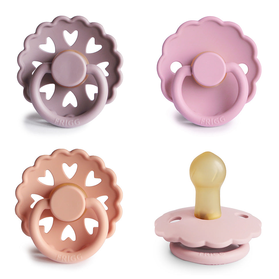 FRIGG Natural Rubber Latex Pacifier Pack of 4 - Personalisable Baby Products Sold and Personalised by JustBørn