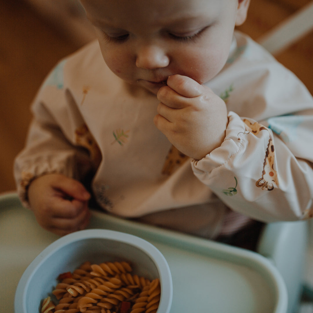 Cloud JBØRN Silicone Bowl, Spoon and Bib Set | Weaning Set by Just Børn sold by Just Børn