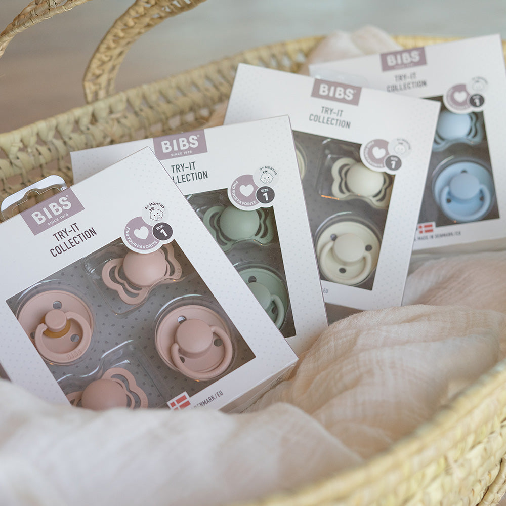 BIBS Pacifiers - Try-It Collection in Ivory, sold by Just Børn, Personalizable by JBørn