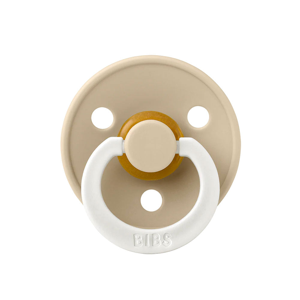 BIBS Colour Natural Rubber Latex Pacifiers (Size 3) | Personalisable Vanilla Night Glow No - Personalisable Baby Products Sold and Personalised by JustBørn