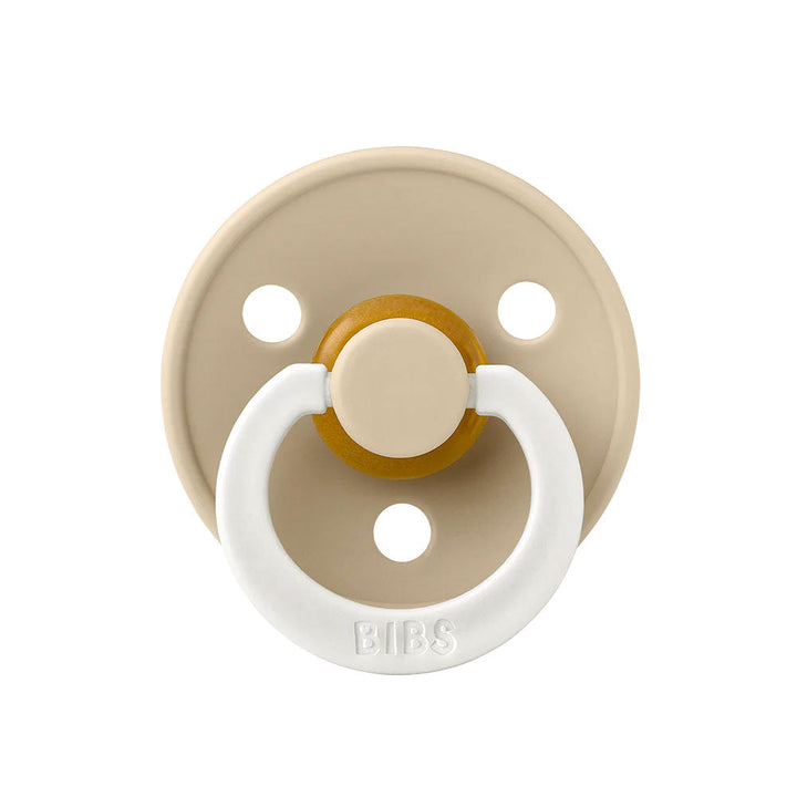 BIBS Colour Natural Rubber Latex Pacifiers (Size 3) | Personalisable Vanilla Night Glow No - Personalisable Baby Products Sold and Personalised by JustBørn