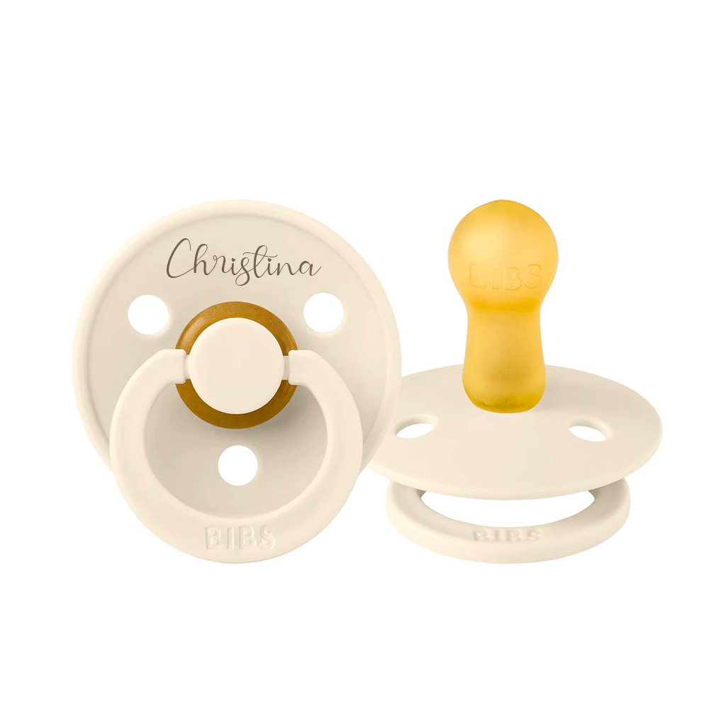 BIBS Colour Natural Rubber Latex Pacifiers Size 1 & 2 - Personalisable Baby Products Sold and Personalised by JustBørn