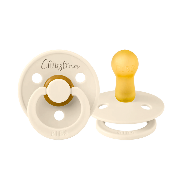 BIBS Colour Natural Rubber Latex Pacifiers Size 1 & 2 - Personalisable Baby Products Sold and Personalised by JustBørn