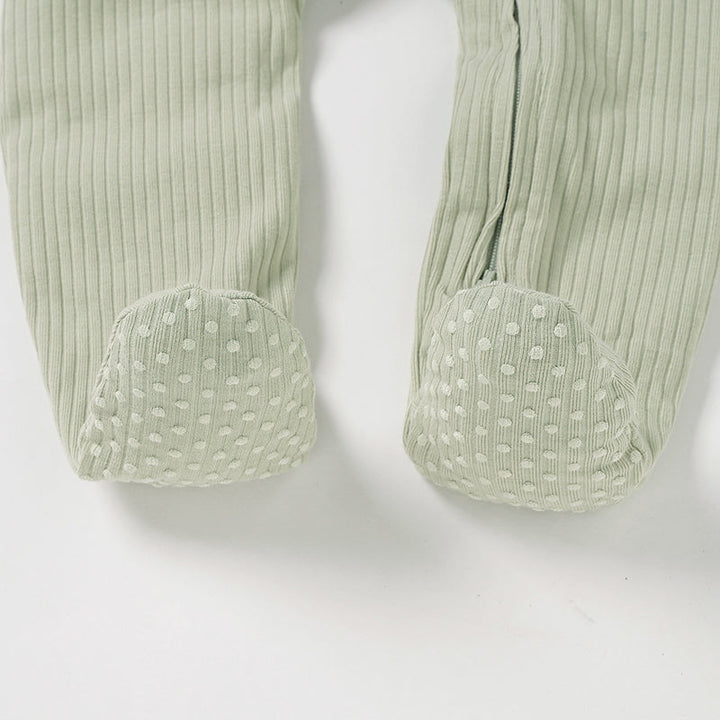 ribbed Blush JBørn - Organic Cotton Ribbed Baby Sleep Suit by Just Børn sold by Just Børn