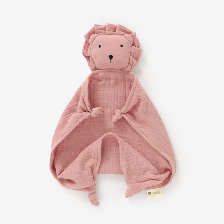 JBØRN Organic Cotton Lion Comforter Powder Blush Muslin - Personalisable Baby Products Sold and Personalised by JustBørn