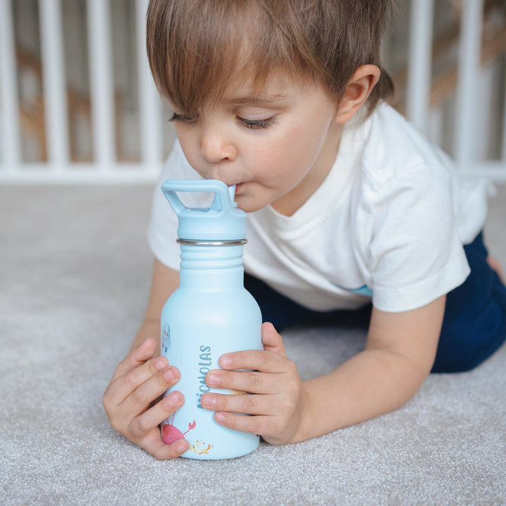 JBØRN Personalised Stainless Steel Kids Water Bottle - Personalisable Baby Products Sold and Personalised by JustBørn