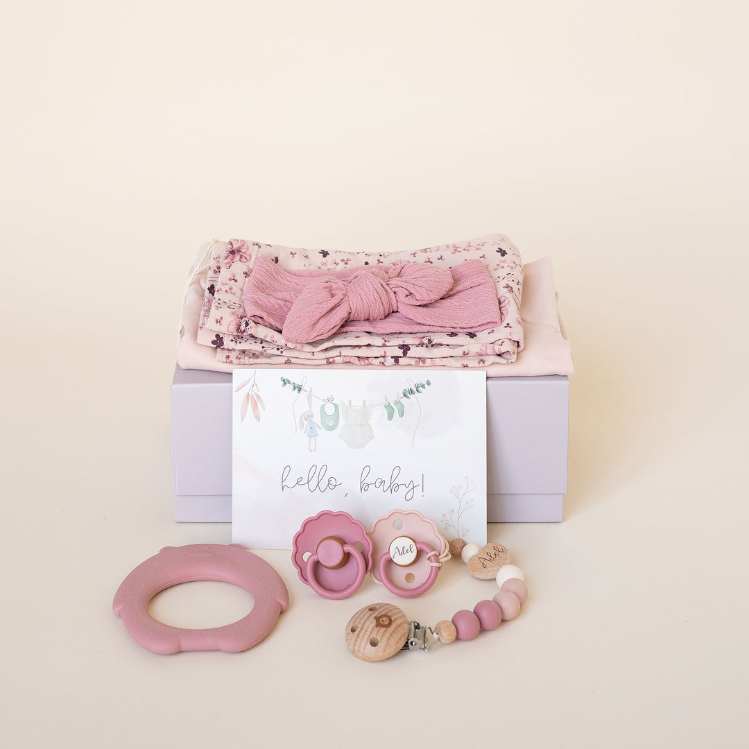 JBØRN Flower Bloom Set | 0-3 Months Baby Girl Gift - Personalisable Baby Products Sold and Personalised by JustBørn
