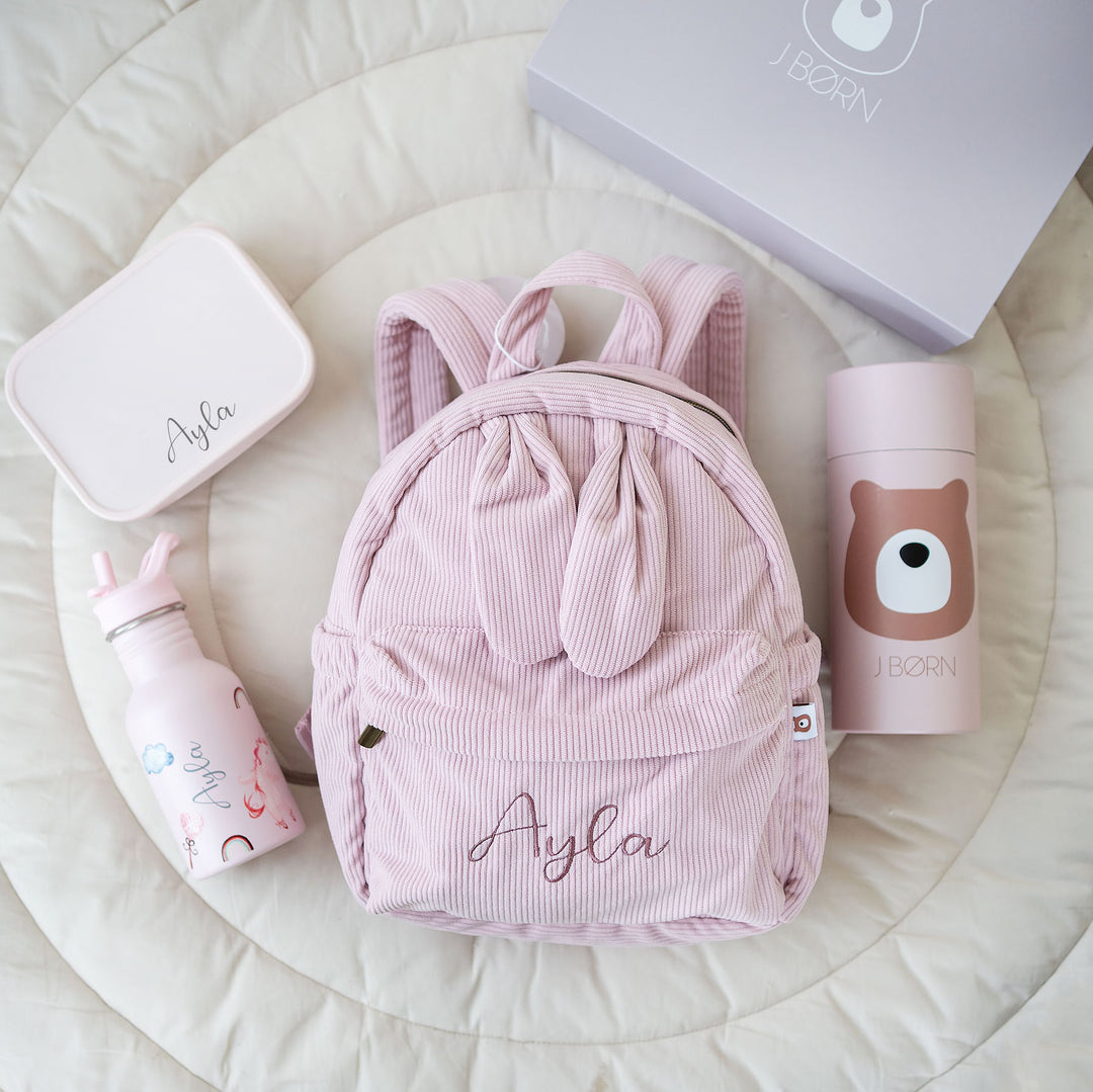 JBØRN Personalised Bunny Backpack - Personalisable Baby Products Sold and Personalised by JustBørn