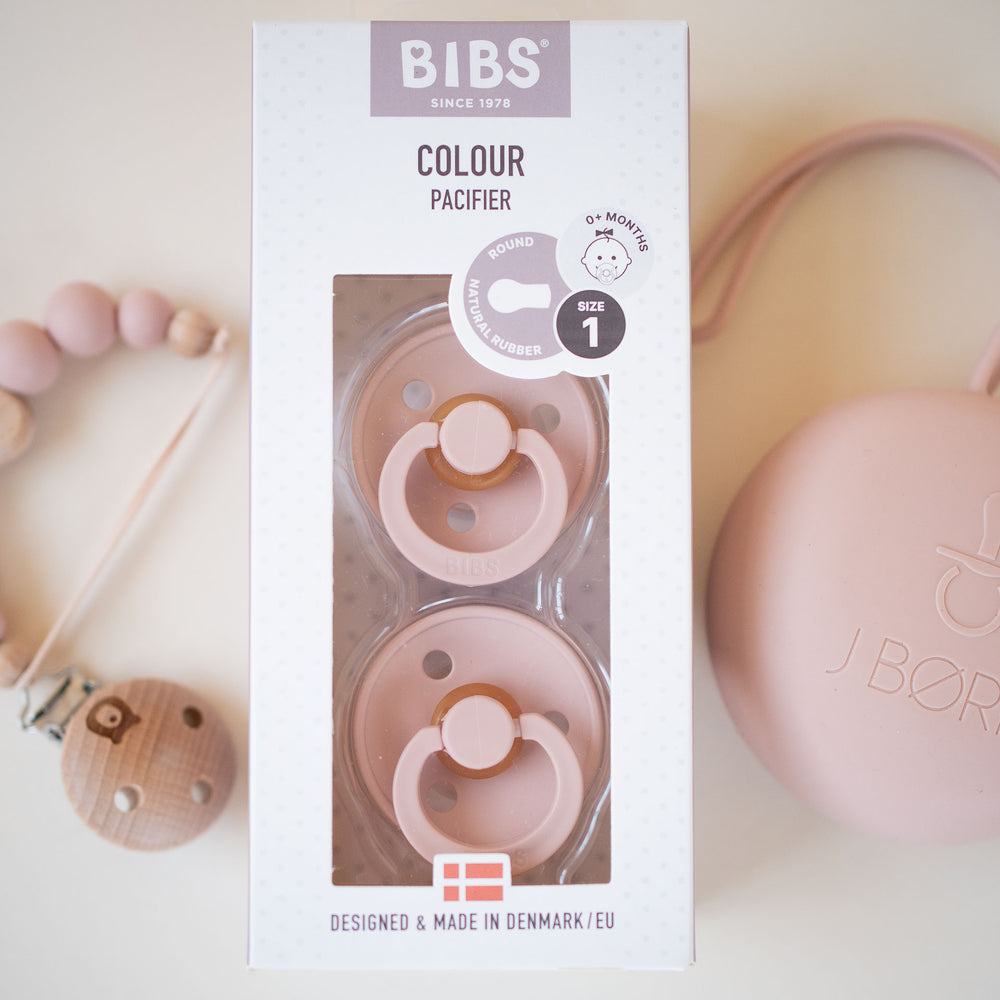 BIBS x JBØRN Set | 2 Pack Pacifiers with Matching Holders - Personalisable Baby Products Sold and Personalised by JustBørn