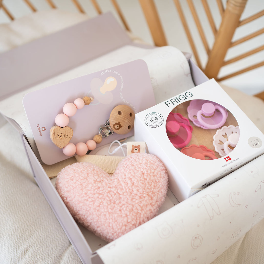 FRIGG Latex Pacifiers Set & Matching Holders - Personalisable Baby Products Sold and Personalised by JustBørn