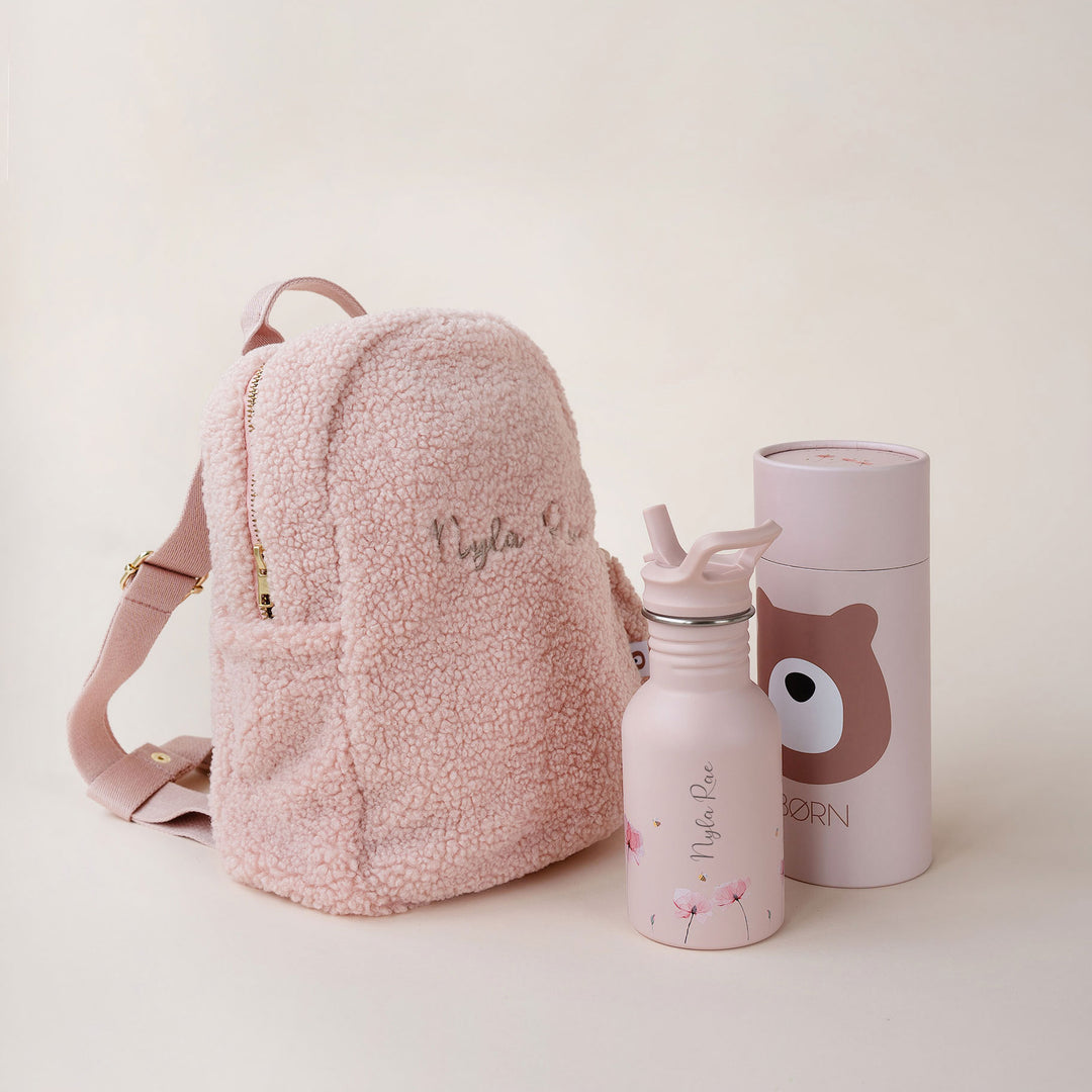 JBØRN Teddy Backpack & Water Bottle Set