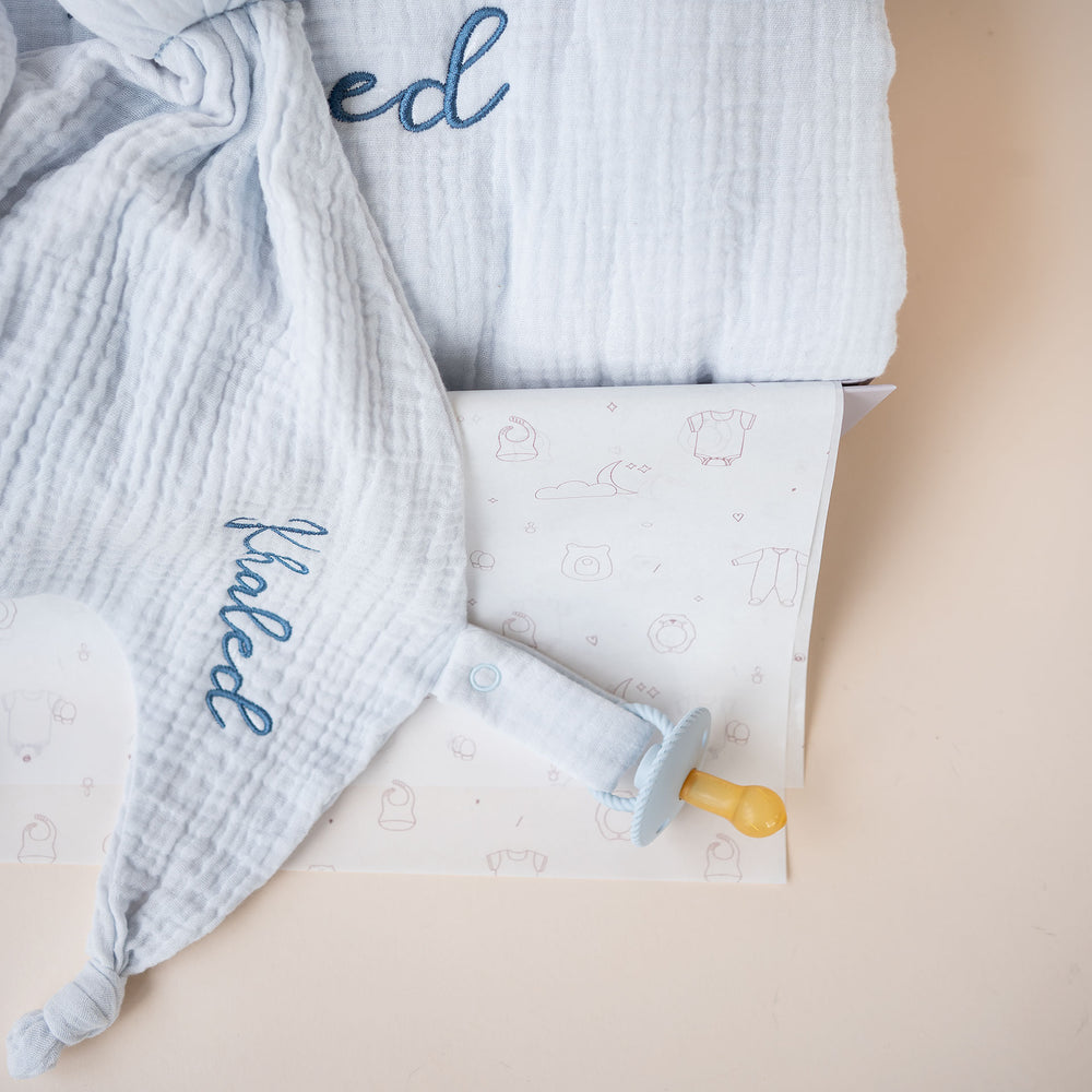 JBØRN Muslin Sleeping Bag & Comforter Set | Organic Cotton - Personalisable Baby Products Sold and Personalised by JustBørn